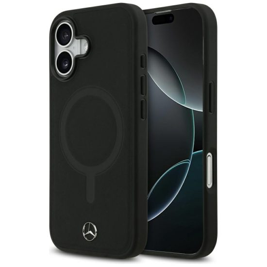 iPhone 17 Tok - Mercedes Plain Smooth Leather MagSafe - Fekete