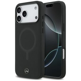 iPhone 17 Pro Max Tok - Mercedes Plain Smooth Leather MagSafe - Fekete   iPhone 17 Pro Max Tok - Mercedes Plain Smooth Leather MagSafe - Fekete