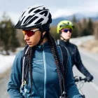 Wozinsky MTB Kerékpáros Sisak - M - Hátsó Lámpával - Fekete-Fehér