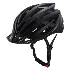   Wozinsky MTB Kerékpáros Sisak - M - Hátsó Lámpával - Fekete