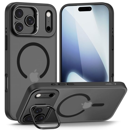 iPhone 17 Pro Tok - Tech-Protect MagStand MagSafe - Matt-Fekete
