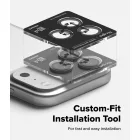 iPhone 17 Pro / 17 Pro Max Lencsevédő - Ringke Camera Lens Frame Glass x 2 db - Fekete
