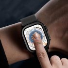 Apple Watch Ultra 1 / 2 (49mm) Kijelzővédő - Tech-Protect Glass Ring - Fekete x 2 db