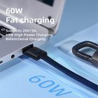 Tech-Protect Ultraboost DNA USB-C - USB-C Kábel Kulcstartóval - Szürke