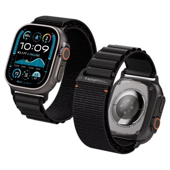 Apple Watch 44 / 45 / 46 / 49 mm Szíj - Spigen WBF1 - Fekete