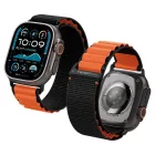 Apple Watch 44 / 45 / 46 / 49 mm Szíj - Spigen WBF1 - Fekete-Narancs