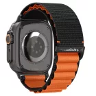 Apple Watch 44 / 45 / 46 / 49 mm Szíj - Spigen WBF1 - Fekete-Narancs