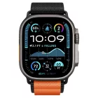 Apple Watch 44 / 45 / 46 / 49 mm Szíj - Spigen WBF1 - Fekete-Narancs