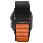 Apple Watch 44 / 45 / 46 / 49 mm Szíj - Spigen WBF1 - Fekete-Narancs