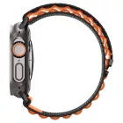 Apple Watch 44 / 45 / 46 / 49 mm Szíj - Spigen WBF1 - Fekete-Narancs
