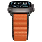Apple Watch 44 / 45 / 46 / 49 mm Szíj - Spigen WBF1 - Fekete-Narancs