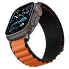 Apple Watch 44 / 45 / 46 / 49 mm Szíj - Spigen WBF1 - Fekete-Narancs