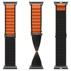 Apple Watch 44 / 45 / 46 / 49 mm Szíj - Spigen WBF1 - Fekete-Narancs