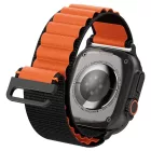 Apple Watch 44 / 45 / 46 / 49 mm Szíj - Spigen WBF1 - Fekete-Narancs