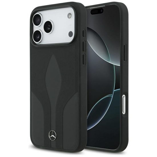iPhone 17 Pro Max Tok - Mercedes Leather The Move MagSafe - Fekete