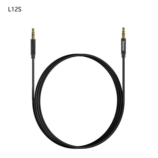 Dudao AUX Kábel L12S Mini Jack 3.5mm 1m - Fekete