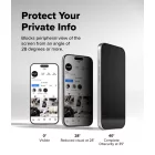 iPhone 17 Pro Max Kijelzővédő Üvegfólia - Ringke Easy Slide Privacy x 2 db