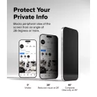 iPhone 17 Kijelzővédő Üvegfólia - Ringke Easy Slide Privacy x 2 db