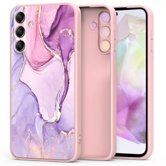 Samsung Galaxy S25 FE Tok - Tech-Protect Icon - Pink Márvány