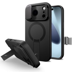 iPhone 17 Pro Tok - Tech-Protect Kevlar Aura MagSafe - Fekete   iPhone 17 Pro Tok - Tech-Protect Kevlar Aura MagSafe - Fekete