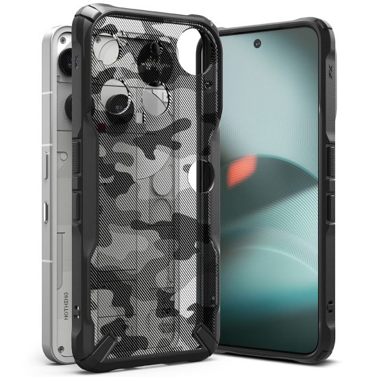 Nothing Phone 3 Tok - Ringke Fusion X -  Fekete Camo