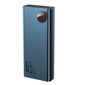 Baseus Adaman Power Bank 20000mAh 65W - 2x USB-A + 1x USB-C - QC 4.0 PD - Kék   Baseus Adaman Power Bank 20000mAh 65W - 2x USB-A + 1x USB-C - QC 4.0 PD - Kék