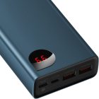 Baseus Adaman Power Bank 20000mAh 65W - 2x USB-A + 1x USB-C - QC 4.0 PD - Kék