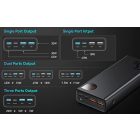 Baseus Adaman Power Bank 20000mAh 65W - 2x USB-A + 1x USB-C - QC 4.0 PD - Kék