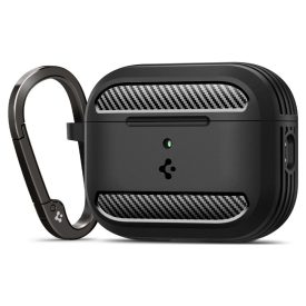 AirPods Pro 3 Tok - Spigen Rugged Armor - Fekete AirPods Pro 3 Tok - Spigen Rugged Armor - Fekete