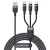 Joyroom 3in1 USB-A - Lightning + USB-C + MicroUSB Kábel - 1.2m 3.5A - Fekete