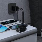 Dudao A67EU GaN Hálózati Töltő 67W - C + A + Beépített USB-C Kábel - Fekete