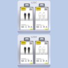 Dudao L25C USB-C - USB-C Kábel - 1m 3A 60W - Fehér