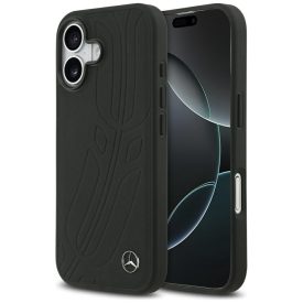 iPhone 17 Tok - Mercedes Leather Large Laurel Leave MagSafe - Fekete   iPhone 17 Tok - Mercedes Leather Large Laurel Leave MagSafe - Fekete