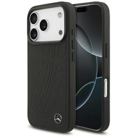   iPhone 17 Pro Tok - Mercedes Leather Large Laurel Leave MagSafe - Fekete