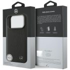 iPhone 17 Pro Tok - Mercedes Leather Large Laurel Leave MagSafe - Fekete