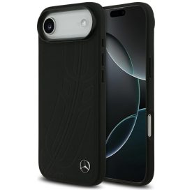 iPhone 17 Air Tok - Mercedes Leather Large Laurel Leave MagSafe - Fekete   iPhone 17 Air Tok - Mercedes Leather Large Laurel Leave MagSafe - Fekete