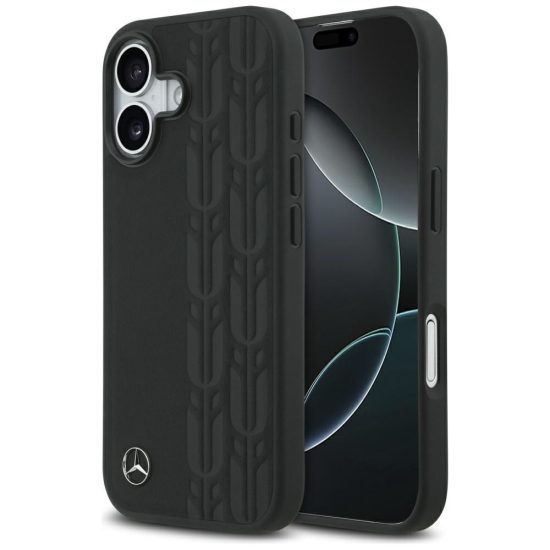 iPhone 17 Tok - Mercedes Leather Laurel Leaves MagSafe - Fekete