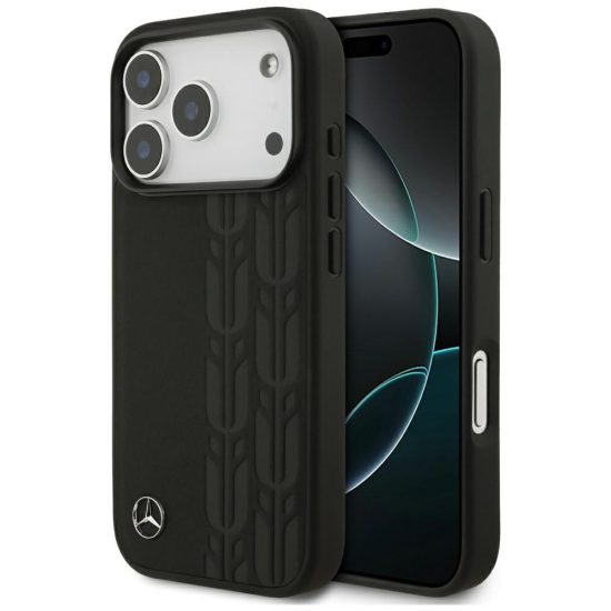 iPhone 17 Pro Tok - Mercedes Leather Laurel Leaves MagSafe - Fekete