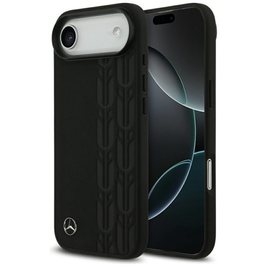 iPhone 17 Air Tok - Mercedes Leather Laurel Leaves MagSafe - Fekete