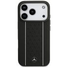iPhone 17 Pro Tok - Mercedes Leather Star Pattern Stripes MagSafe - Fekete