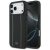 iPhone 17 Pro Max Tok - Mercedes Leather Star Pattern Stripes MagSafe - Fekete
