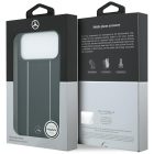 iPhone 17 Pro Max Tok - Mercedes Leather Star Pattern Stripes MagSafe - Fekete