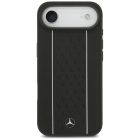 iPhone 17 Air Tok - Mercedes Leather Star Pattern Stripes MagSafe - Fekete