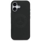 iPhone 17 Tok - Mercedes Leather Vintage Logo MagSafe - Fekete