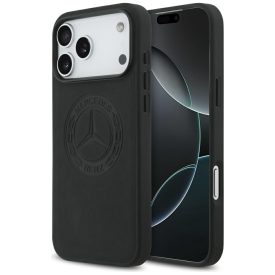 iPhone 17 Pro Max Tok - Mercedes Leather Vintage Logo MagSafe - Fekete   iPhone 17 Pro Max Tok - Mercedes Leather Vintage Logo MagSafe - Fekete