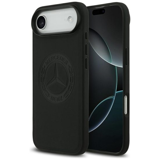 iPhone 17 Air Tok - Mercedes Leather Vintage Logo MagSafe - Fekete