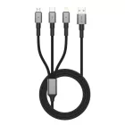 Tech-Protect UltraBoost DNA 3in1 USB-A - USB-C + Micro + Lightning Kábel - 120 cm