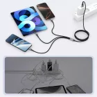 Tech-Protect UltraBoost DNA 3in1 USB-A - USB-C + Micro + Lightning Kábel - 120 cm