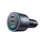 Joyroom JR-CCN07 Autós Töltő 145W - 2xUSB-C + USB-A + USB-C Kábel