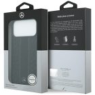 iPhone 17 Pro Max Tok - Mercedes Leather Laurel Leaves Stripes MagSafe - Fekete